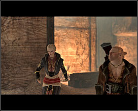 After getting to the place (M70, 2) you should note that Ser Varnell is holding the Qunaris hostage and is planning to execute them #1 - Offered and Lost - p. 1 - Act II - Dragon Age II - Game Guide and Walkthrough