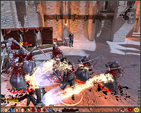 Note that during this battle you will be only controlling the main hero #1, but you don't have any reasons to worry as the characters mentioned above will also join the fight and so will Meredith doing quite fine without your help - The Last Straw - p. 5 - Act III - Dragon Age II - Game Guide and Walkthrough