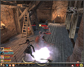 I definitely DO NOT ADVISE to fight raiders in the main part of the warehouse, and thats because you would become an easy target for archers - Finders Keepers - Act I - Dragon Age II - Game Guide and Walkthrough