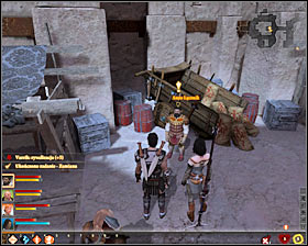 During the conversation you will learn that some people had to deliver Anso a cargo, but they eventually withdrew its transfer - Bait and Switch - p. 1 - Act I - Dragon Age II - Game Guide and Walkthrough