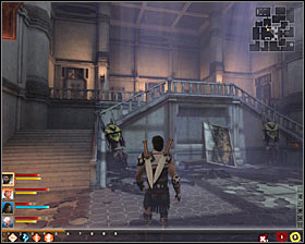 After killing all monsters examine the remains of one of the rage demons and you should notice that he has Magisters key #1 among others - Bait and Switch - p. 2 - Act I - Dragon Age II - Game Guide and Walkthrough