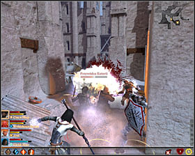 After reaching the destination youll see guardsman Donnic being attacked by Coterie thugs #1 led by Coterie leader - The Way It Should Be - Act I - Dragon Age II - Game Guide and Walkthrough