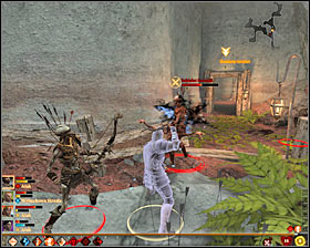 A second fight awaits you near the exit from caves and it will be much more difficult than previous one, and thats because enemies are led by the frost horror #1 - Mirror Image - p. 2; Back from Sundermount - Act II - Dragon Age II - Game Guide and Walkthrough