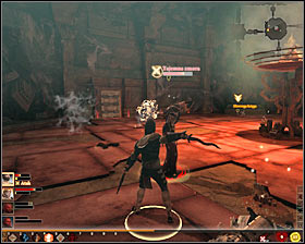 During the fight you should mind the health of your teammates and regularly regenerate their health bars - Forbidden Knowledge - p. 1 - Act II - Dragon Age II - Game Guide and Walkthrough