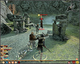 During the breaks between the attacks of assassins, eliminate corpses and archers' skeletons #1, although eliminating them is not the most important matter - The Eyes of Azure Jamos - Act II - Dragon Age II - Game Guide and Walkthrough