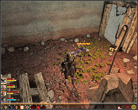 The body of hunter Radhy #1 (M68, 2) can be found near the exit from the caves and you can check it after eliminating spiders - Honoring The Fallen - Act II - Dragon Age II - Game Guide and Walkthrough