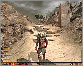 After winning the battle look around the southern part of the camp and find a heap of bones, where you will find the sword #1 (M28, 22) - The Lost Swords - Act III - Dragon Age II - Game Guide and Walkthrough
