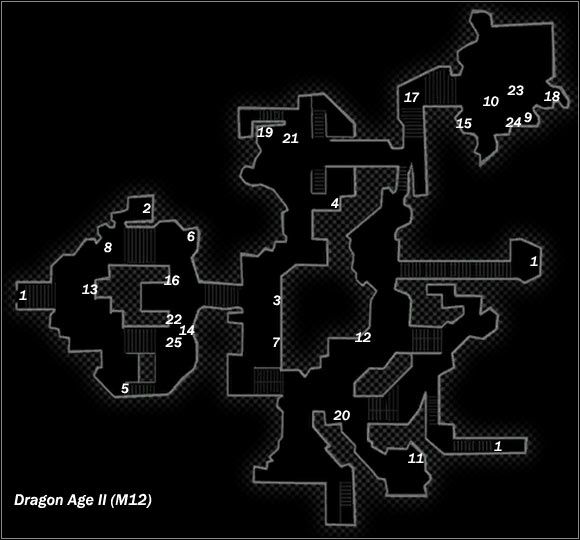 Legend - Map M11 Sundermount - Ambush site; Map M12 Lowtown (daytime) - Maps - Dragon Age II - Game Guide and Walkthrough