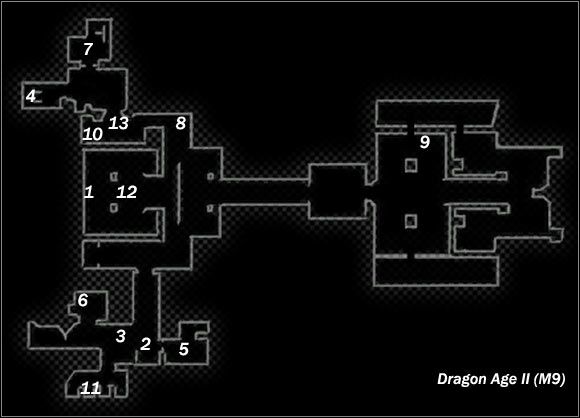 Legend - Map M9 Viscount's Keep (daytime); Map M10 Viscount's Keep (night-time) - Maps - Dragon Age II - Game Guide and Walkthrough