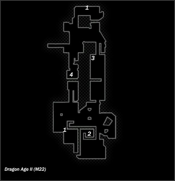 Legend - Map M21 Woodrow's Storehouse; Map M22 Unused passage - Maps - Dragon Age II - Game Guide and Walkthrough