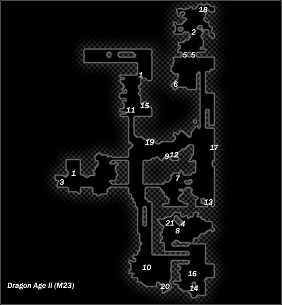 Legend - Map M23 Darktown; Map M24 Amell estate basement - Maps - Dragon Age II - Game Guide and Walkthrough