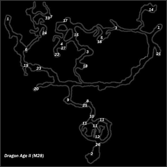 Legend - Map M27 Dead Man's Pass; Map M28 Wounded Coast - Maps - Dragon Age II - Game Guide and Walkthrough