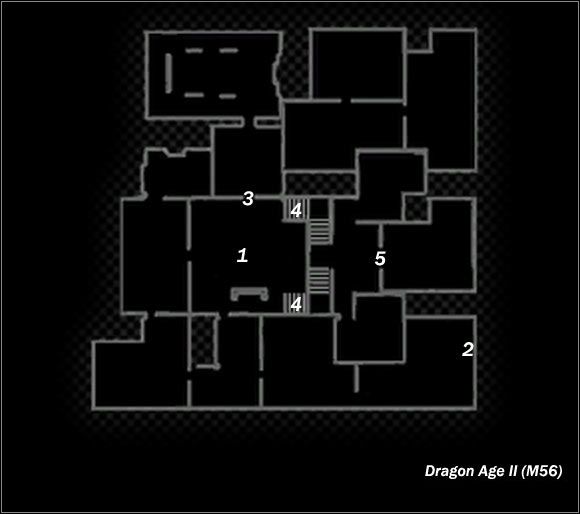 Legend - Map M55 Arlans Hideaway; Map M56 Bartrand Estate - Maps - Dragon Age II - Game Guide and Walkthrough
