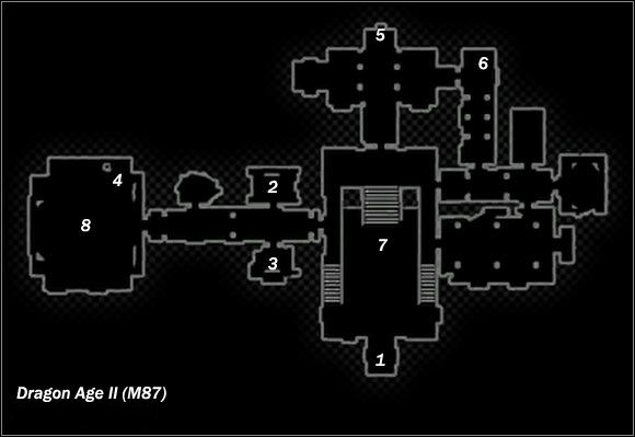 Legend - Map M87 Templar Hall; Map M88 De Launcet estate - Maps - Dragon Age II - Game Guide and Walkthrough