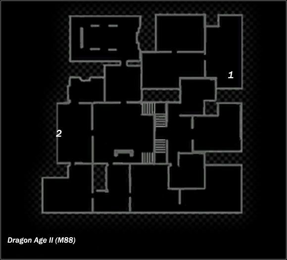 Legend - Map M87 Templar Hall; Map M88 De Launcet estate - Maps - Dragon Age II - Game Guide and Walkthrough