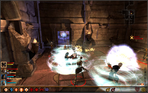 When you come closer to the passage (3) you'll see it's blocked and living corpses will appear - Walkthrough - Corypheus's Prison - Farele's Floor - Dragon Age II: Legacy - Game Guide and Walkthrough