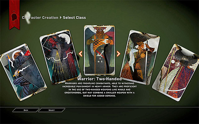 Class selection window - Character classes - Character creation - Dragon Age: Inquisition - Game Guide and Walkthrough