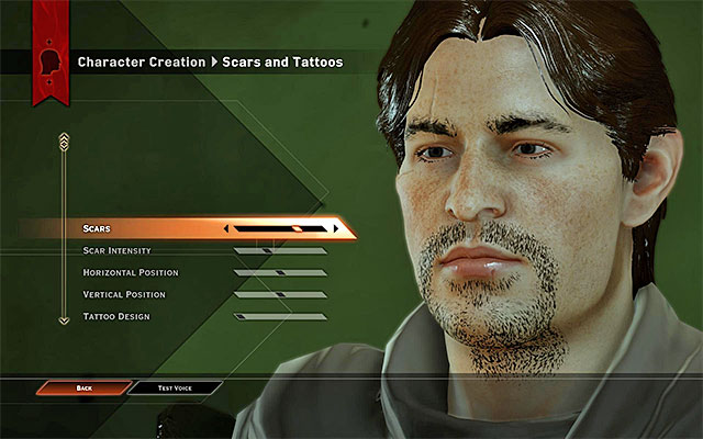 One of the creation windows - Appearance creator - Character creation - Dragon Age: Inquisition - Game Guide and Walkthrough
