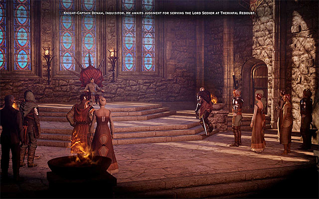 At the throne room, you can pronounce verdicts - The Skyhold - Inquisitions main HQ - Inquisition management - Dragon Age: Inquisition - Game Guide and Walkthrough