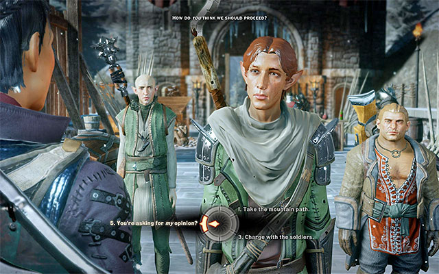 Open the gate at the encampment and walk onto the bridge, where you meet chancellor Roderick and Leliana - The Wrath of Heaven - Main storyline quests (The Path of the Inquisitor) - Dragon Age: Inquisition - Game Guide and Walkthrough