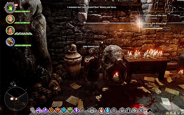 The place where you find the key - Champions of the Just (siding with templars) - Main storyline quests (The Path of the Inquisitor) - Dragon Age: Inquisition - Game Guide and Walkthrough