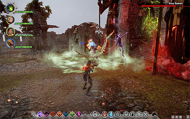 The boss successful AoE attacks may paralyze your party, for a moment - avoid such situations. - Champions of the Just (siding with templars) - Main storyline quests (The Path of the Inquisitor) - Dragon Age: Inquisition - Game Guide and Walkthrough