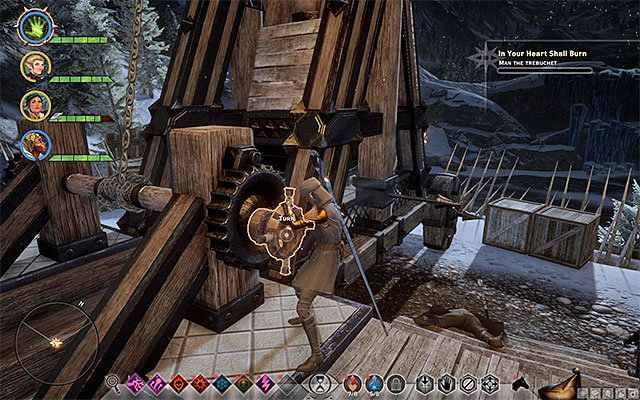Use the mechanism of the trebuchet - In Your Heart Shall Burn - Main storyline quests (The Path of the Inquisitor) - Dragon Age: Inquisition - Game Guide and Walkthrough