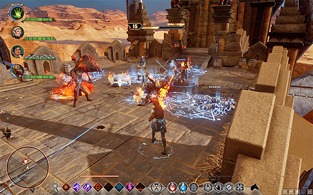 Quickly eliminate the mage guards. - Here Lies the Abyss - Main storyline quests (The Path of the Inquisitor) - Dragon Age: Inquisition - Game Guide and Walkthrough