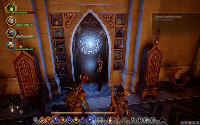 An example door that requires a halla statuette - Wicked Eyes and Wicked Hearts - Main storyline quests (The Path of the Inquisitor) - Dragon Age: Inquisition - Game Guide and Walkthrough