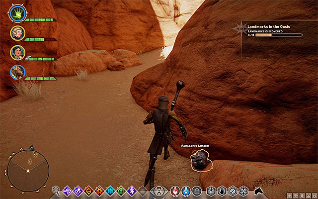 An example Paragons Luster stone - Luster Survey in the Oasis - Side quests - The Forbidden Oasis - Dragon Age: Inquisition - Game Guide and Walkthrough