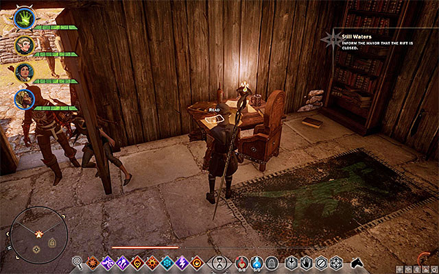 Instead of the mayor, you find the letter that he has left - Still Waters - Side Quests - Crestwood - Dragon Age: Inquisition - Game Guide and Walkthrough