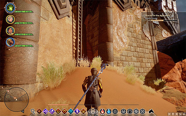 The eighth shard (M19,3h) lies on one of the balconies in the Griffon Wing Keep - Shards in the Approach - Side quests - The Western Approach - Dragon Age: Inquisition - Game Guide and Walkthrough