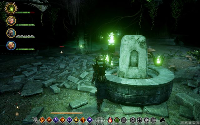 The stone opposite the entrance underground - Rumors of the Sulevin Blade / Ruined Blade - Side quests - Emprise du Lion - Dragon Age: Inquisition - Game Guide and Walkthrough