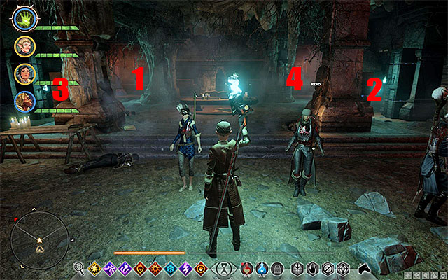 Just like before, you have to interact with the Braziers in the right order, as it will prevent the enemies from spawning - The Tomb of Fairel - Side quests - The Hissing Wastes - Dragon Age: Inquisition - Game Guide and Walkthrough