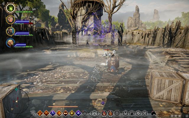 A mage guarding a hole with the dead bodies - Lay Rest the Eastern Ramparts - Side quests - Exalted Plains - Dragon Age: Inquisition - Game Guide and Walkthrough