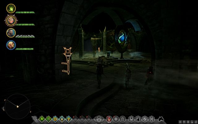 A torch to the left and one in the distance, at the end of the location - The Dead Hand puzzle - Side quests - Exalted Plains - Dragon Age: Inquisition - Game Guide and Walkthrough