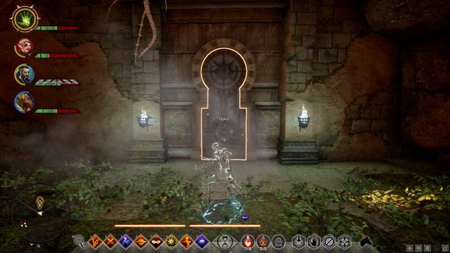 The entrance to the mysterious chamber. - The Mystery of Winter - Frostback Basin - Jaws of Hakkon DLC - Dragon Age: Inquisition - Game Guide and Walkthrough