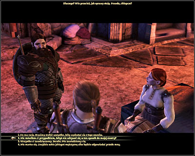 Description: Start off by talking to your superior Beraht and with your sister Rica (M4, 1) - Berahts goodwill - Origin story: Dwarf commoner - Dust Town (Prologue) - Dragon Age: Origins - Game Guide and Walkthrough