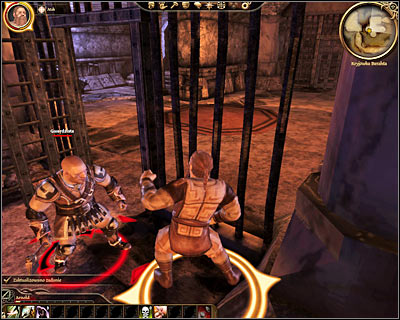 Description: Click on the cell door or on the guard to initiate a new conversation - Enslaved - Origin story: Dwarf commoner - Dust Town (Prologue) - Dragon Age: Origins - Game Guide and Walkthrough