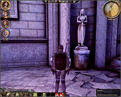 Next up we have a statue with a lowered sword (M34, 15) - The Circle tower - Watchguard of the Reaching - The Circle tower - Dragon Age: Origins - Game Guide and Walkthrough