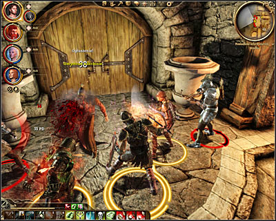 Sadly eliminating Sir Cauthrien won't resolve the problem, because in order to succeed you'll have to defeat ell enemy units, including the ones stationed near the exit - Denerim - Saving the queen - Denerim - Dragon Age: Origins - Game Guide and Walkthrough