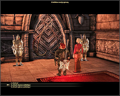 Start off by heading south until you're stopped by guards standing next to a door leading to the southern room (M79, 10) - Denerim - Captured! - Denerim - Dragon Age: Origins - Game Guide and Walkthrough