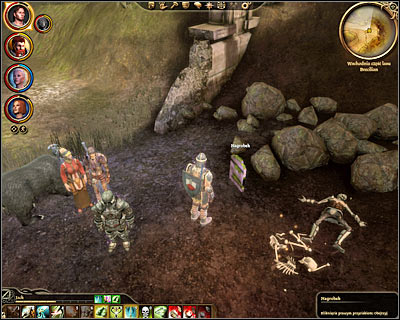 The second headstone can be found as soon as you've disposed of the magical barrier in [Brecilian forest - Eastern part] (after defeating the oak or delivering the acorn and after meeting Swiftrunner for the second time) - Brecilian forest - Mages treasure - Brecilian forest - Dragon Age: Origins - Game Guide and Walkthrough