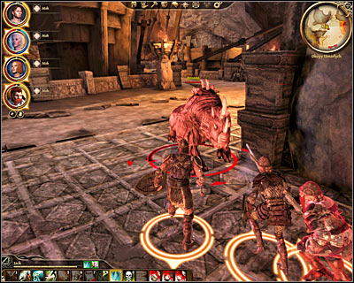 Start off by heading south and it shouldn't take too long until you come across allied units (M58, 2) defending themselves against the darkspawn - Orzammar - Paragon of her kind - Orzammar - Dragon Age: Origins - Game Guide and Walkthrough