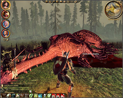 If you decide to kill the witch don't forget that at least two members of your team should use bows, crossbows or spells to attack the dragon from the distance - Followers - Flemeths grimoire - Followers - Dragon Age: Origins - Game Guide and Walkthrough