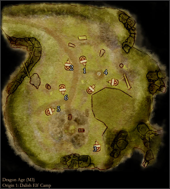 1 - Map M3: Dalish Elf Camp - Maps - Dragon Age: Origins - Game Guide and Walkthrough
