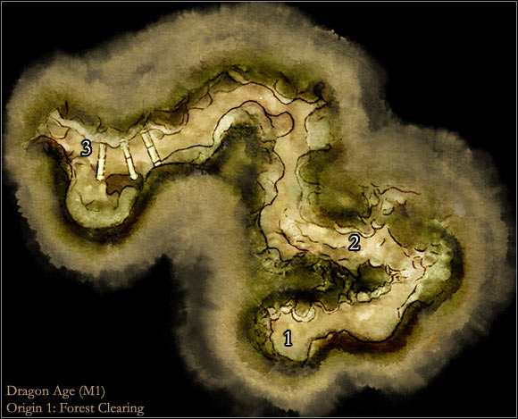 1 - Map M1: Forest clearing - Maps - Dragon Age: Origins - Game Guide and Walkthrough