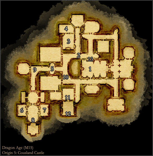 1 - Map M15: Cousland Castle - Maps - Dragon Age: Origins - Game Guide and Walkthrough