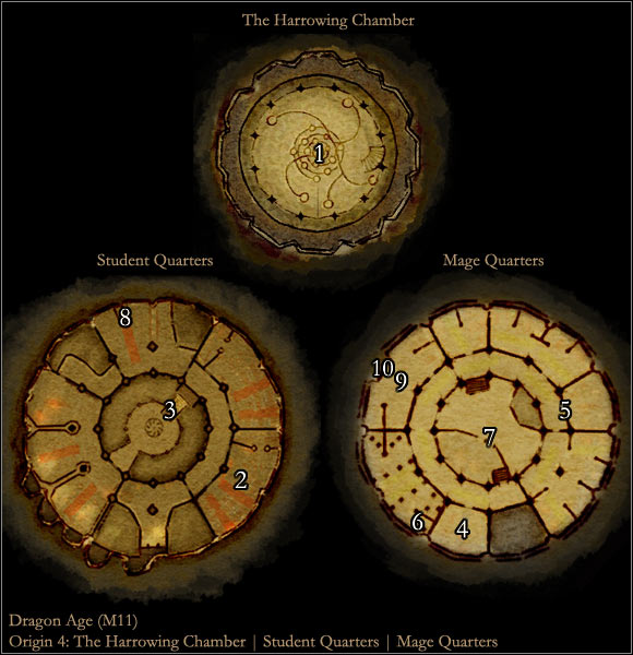 1 - Map M11: The Circle Tower Chambers - Maps - Dragon Age: Origins - Game Guide and Walkthrough