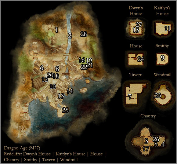 1 - Map M27: Redcliffe - Maps - Dragon Age: Origins - Game Guide and Walkthrough